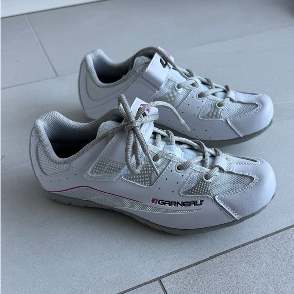 Garneau Women’s Cycling Shoes White US 7.5 Spin Road Like New - Picture 3 of 8